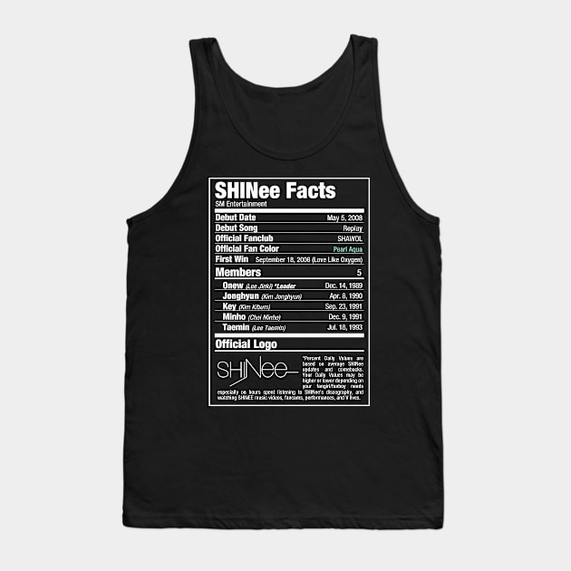 SHINee Nutritional Facts 2 Tank Top by skeletonvenus